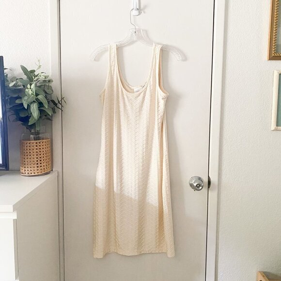 🦋 VINTAGE Newport News Cream Off White Dress Coquette Cottagecore 12 Romantic - Picture 1 of 4